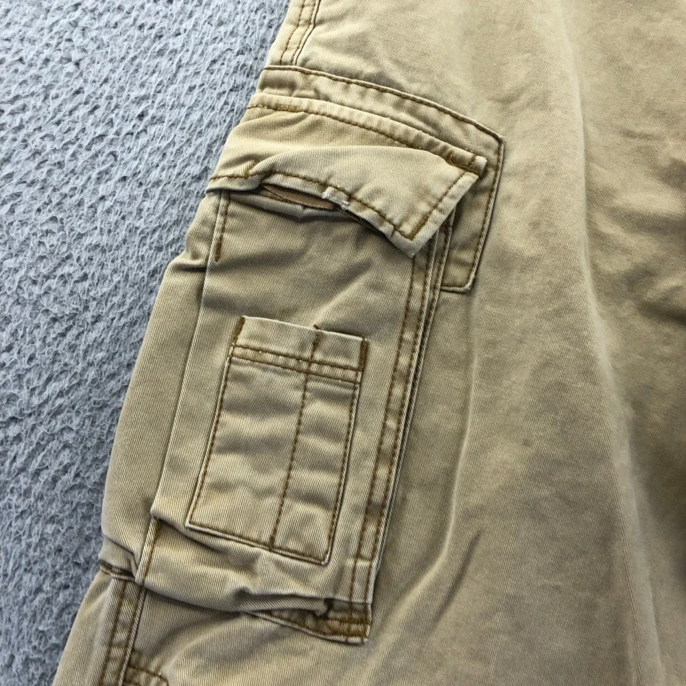 Vtg Aeropostale Pant Men 34x32 Khaki Baggy Y2K Skater Wide Leg Distressed Grunge